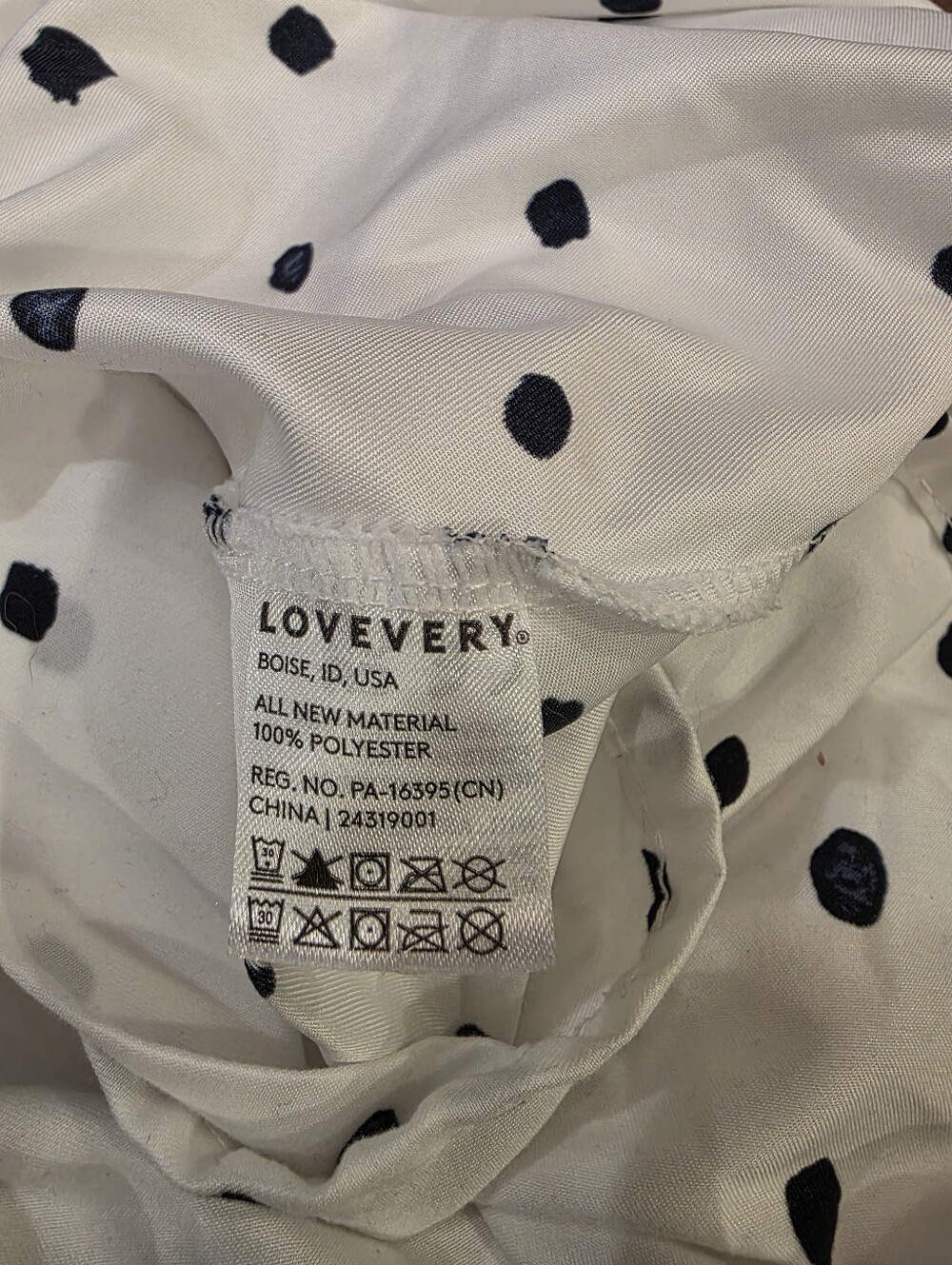 Lovevery White Polka Dot Tent Top Black Dots From Smoke Free Home